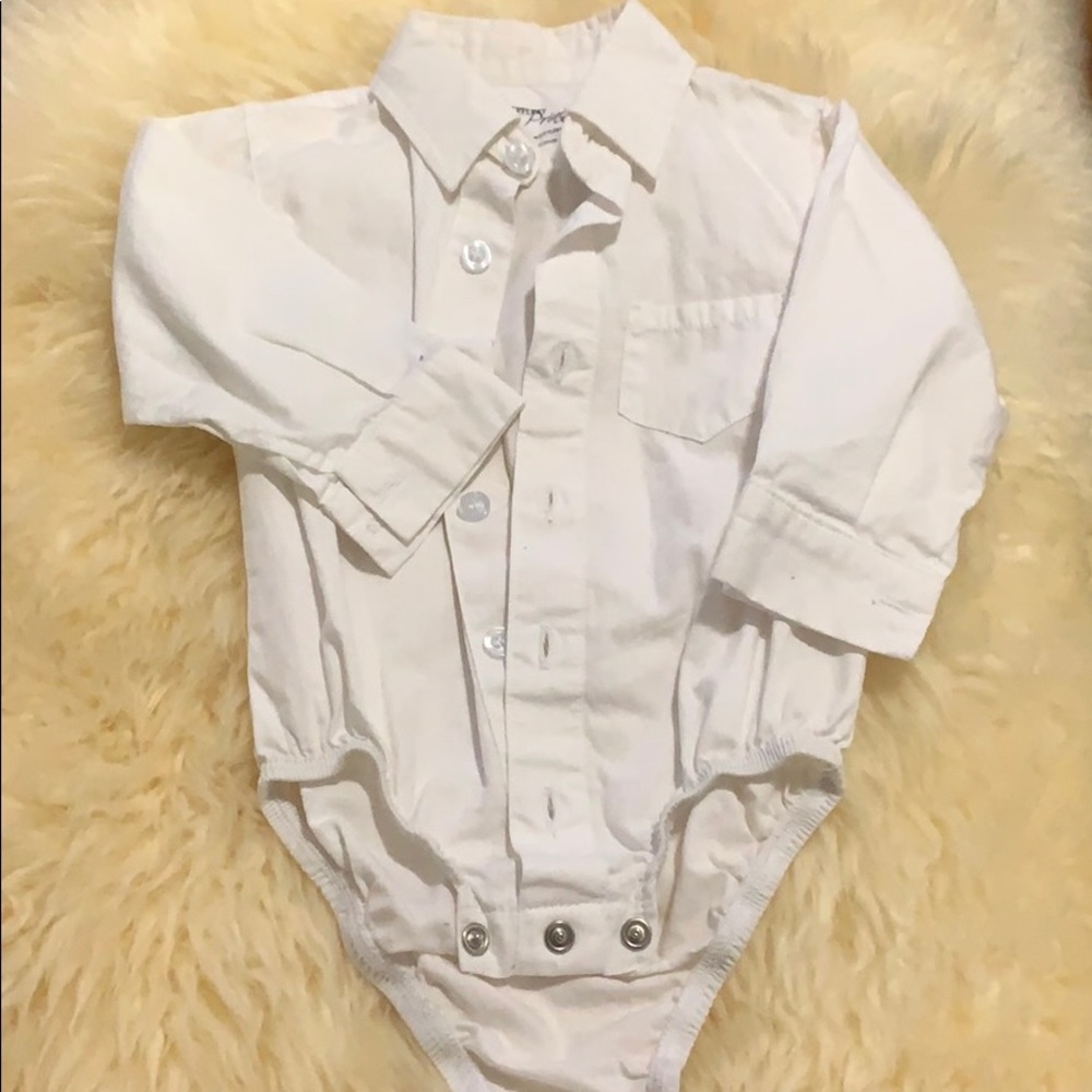 Cute Button Dress Shirt Onezie
